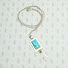 Refined Kingman Turquoise Pendant by J. Manuelito