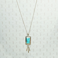 Refined Kingman Turquoise Pendant by J. Manuelito