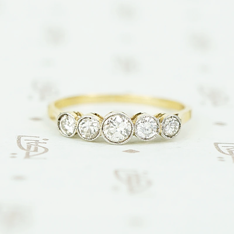 Beautiful Bezel Set Diamond Band