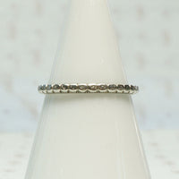 Ring of Roses Vintage White Gold Band