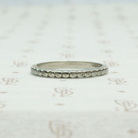 Ring of Roses Vintage White Gold Band
