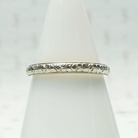 Dogwood Blossom Two Tone Wedding Band