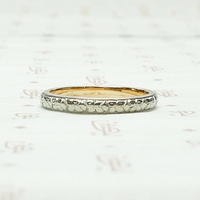 Dogwood Blossom Two Tone Wedding Band