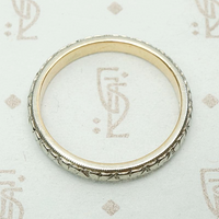 Dogwood Blossom Two Tone Wedding Band