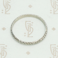 1920s Platinum Garland Band, top view.