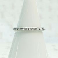 Zigzag and Flowers Otsby Barton White Gold Band