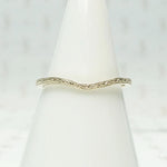 Pale Gold Curved Band Vine & Berries