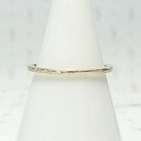 Pale Gold Curved Band Vine & Berries