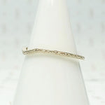 Pale Gold Curved Band Vine & Berries