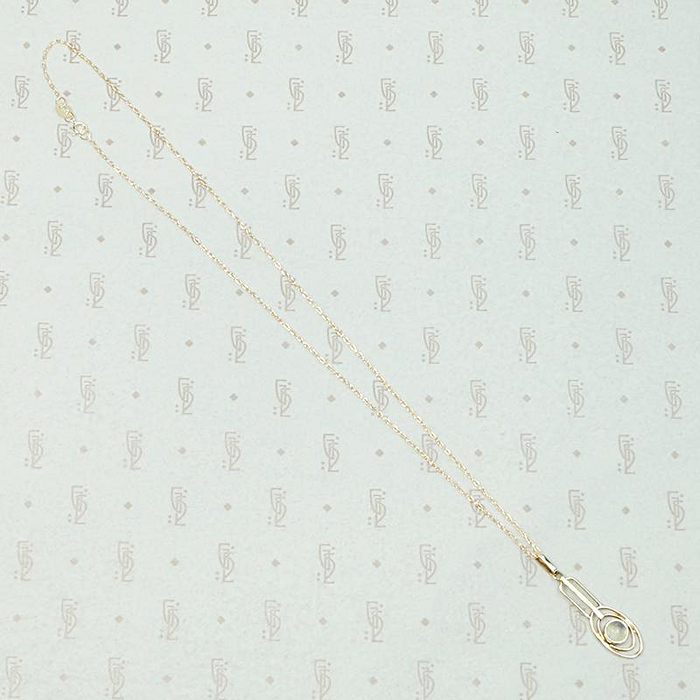 Limpid Moonstone Arts & Crafts Pendant in Gold