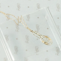 Limpid Moonstone Arts & Crafts Pendant in Gold