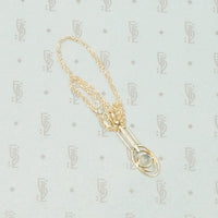 Limpid Moonstone Arts & Crafts Pendant in Gold