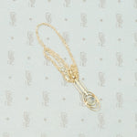 Limpid Moonstone Arts & Crafts Pendant in Gold