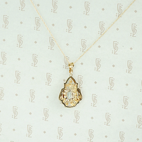 Aquamarine Dewdrop Floral Necklace