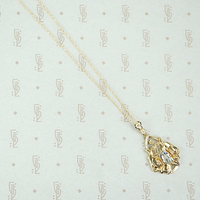 Aquamarine Dewdrop Floral Necklace