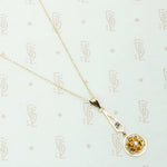 Sapphire and Diamond Gold Lavalier