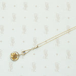 Sapphire and Diamond Gold Lavalier