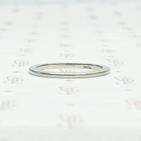 Sleek & Slim Vintage Platinum Band, profile view.