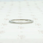 Sleek & Slim Vintage Platinum Band, profile view.