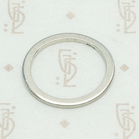 Sleek & Slim Vintage Platinum Band, top view.