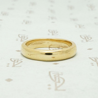 Heavy 18k Gold Band with Softly Tapered Edges
