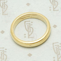 Heavy 18k Gold Band with Softly Tapered Edges