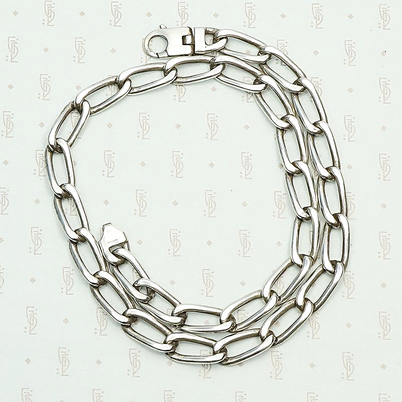 Italian Sterling Silver Lorenzo Curb Chain