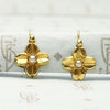 18k Gold Dogwood Flower French Earrings