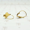 18k Gold Dogwood Flower French Earrings