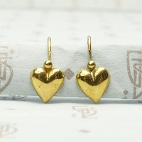 Darling French Hearts Earrings in 18k Gold
