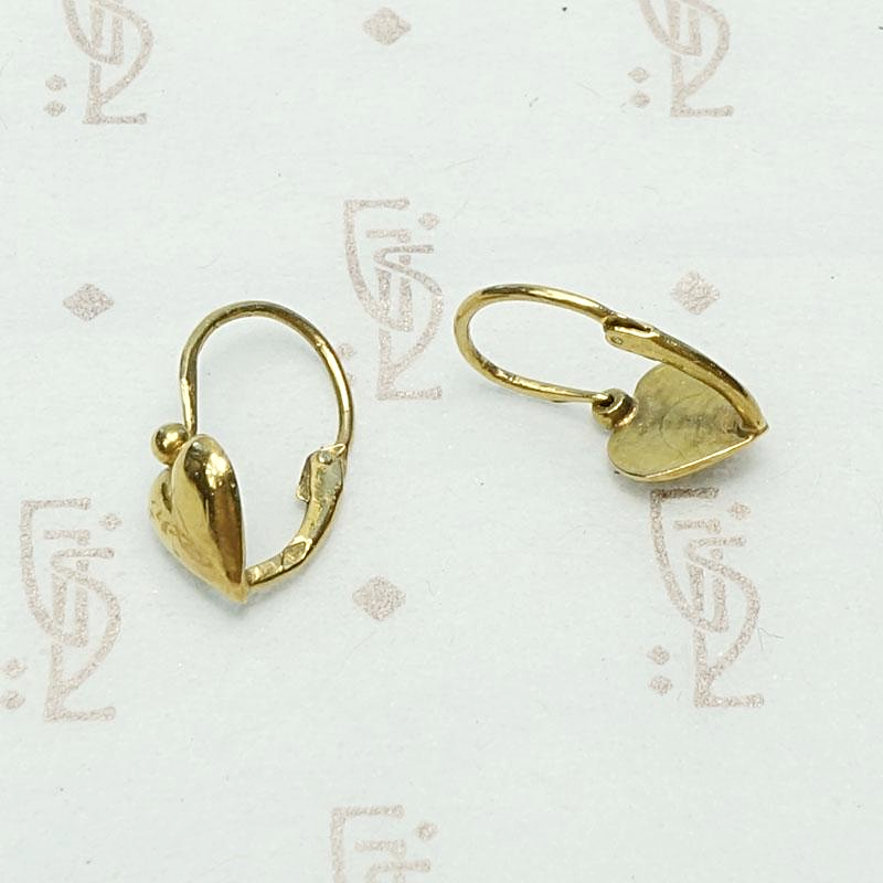 Darling French Hearts Earrings in 18k Gold