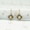 Petite French Earrings in Pearl Platinum & Gold