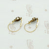 Petite French Earrings in Pearl Platinum & Gold