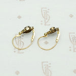Petite French Earrings in Pearl Platinum & Gold