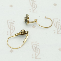 Petite French Earrings in Pearl Platinum & Gold