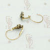 Petite French Earrings in Pearl Platinum & Gold