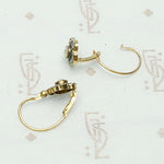 Petite French Earrings in Pearl Platinum & Gold