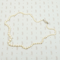 Graduated Pearl Necklace with Diamond Clasp