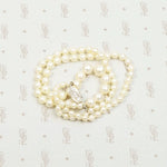 Graduated Pearl Necklace with Diamond Clasp