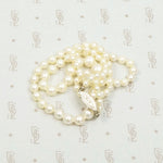 Graduated Pearl Necklace with Diamond Clasp