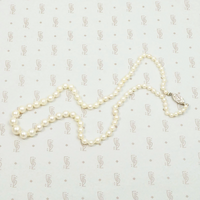 Graduated Pearl Necklace with Diamond Clasp