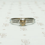 Vintage Fancy Yellow Diamond Engagement Ring