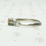 Vintage Fancy Yellow Diamond Engagement Ring