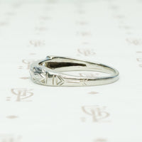 The Little Beauty Art Deco Diamond Band