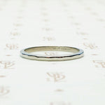Retro Faceted Platinum Wedding Band
