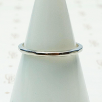 Retro Faceted Platinum Wedding Band