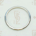 Retro Faceted Platinum Wedding Band