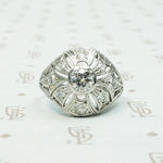 Edwardian Diamond & Filigree Bombé Ring