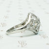 Edwardian Diamond & Filigree Bombé Ring