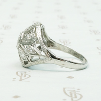 Edwardian Diamond & Filigree Bombé Ring